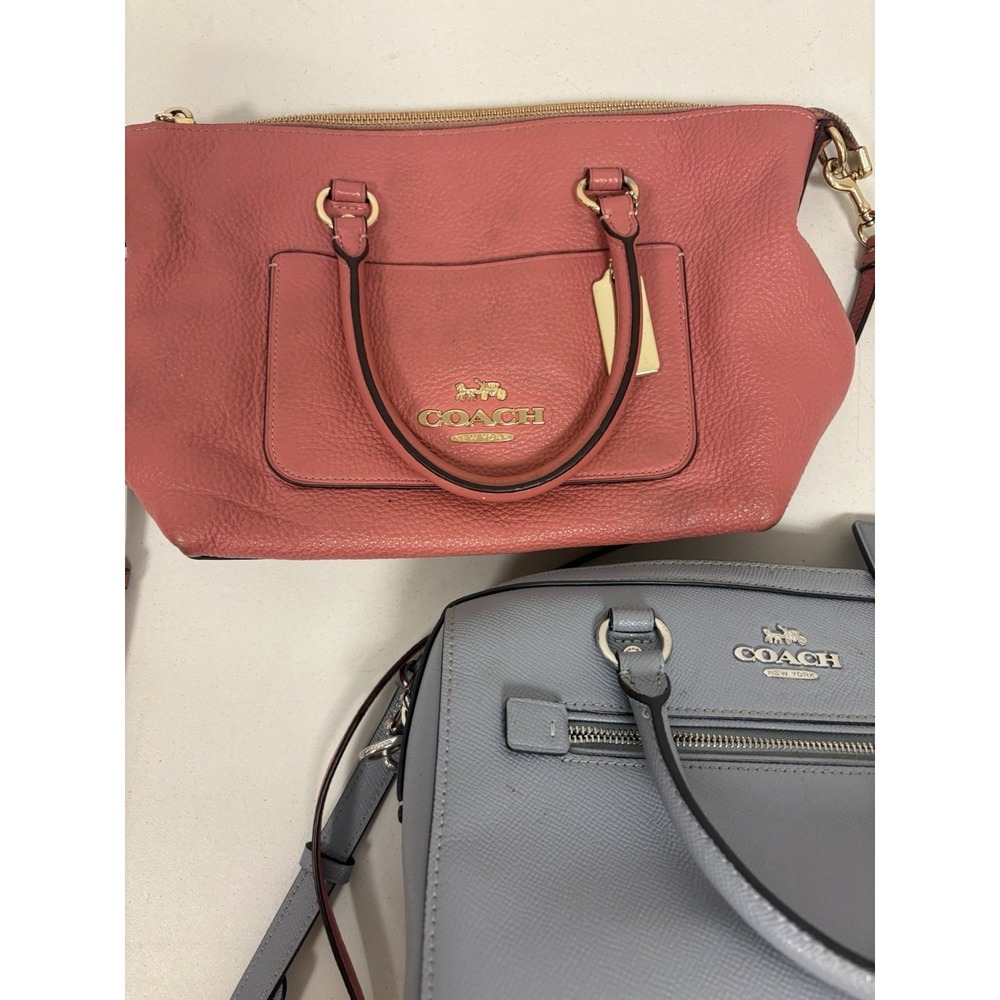 Coach Rowan Twilight Blue & Pink Emma  Satchel Handbags*Insides Need Cleaning*